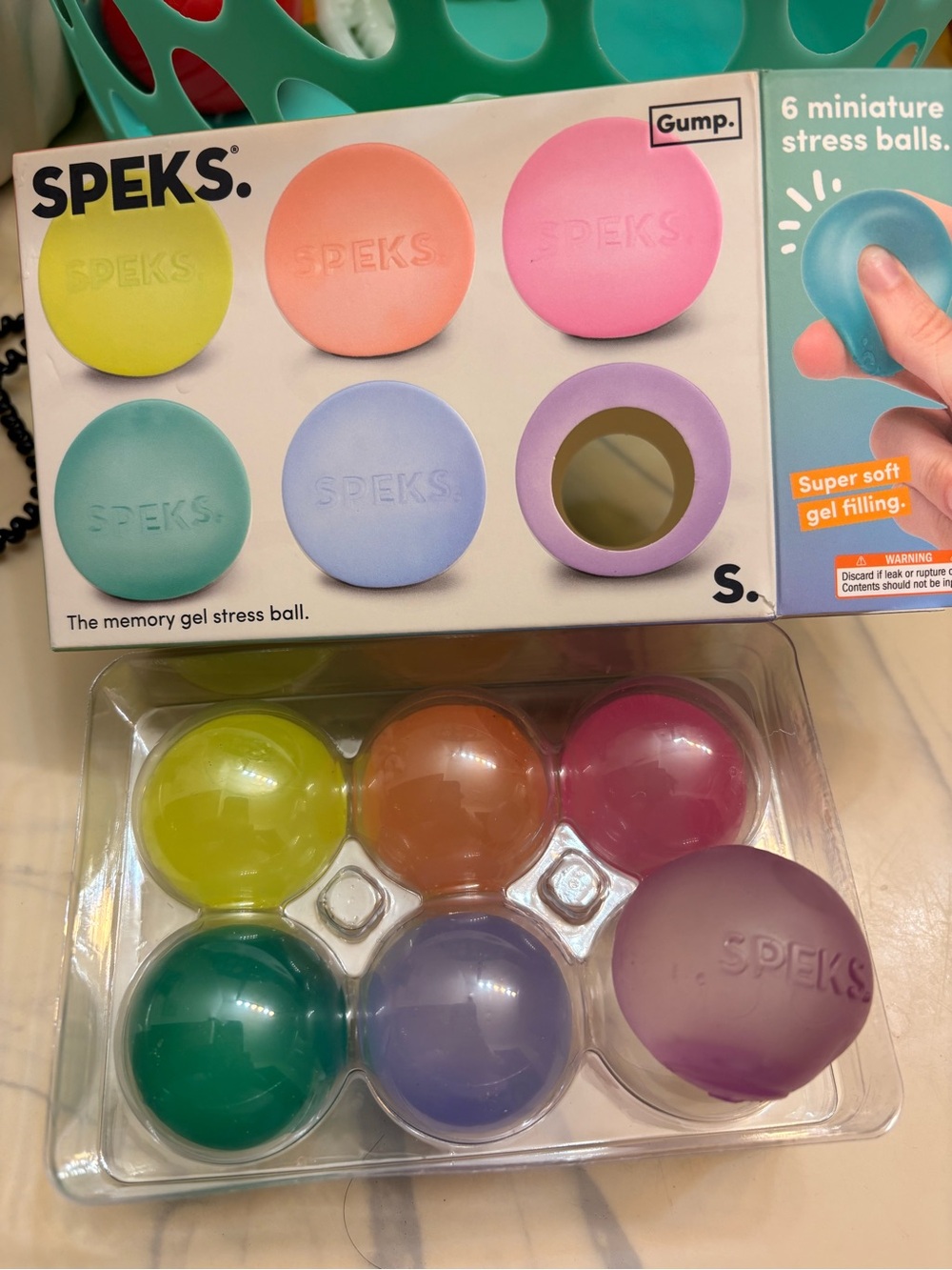 Memory Gel Stress Balls - Pastel Multi-Color 6-Pack